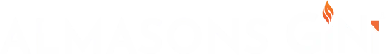 Almasons GiNi logo in white.